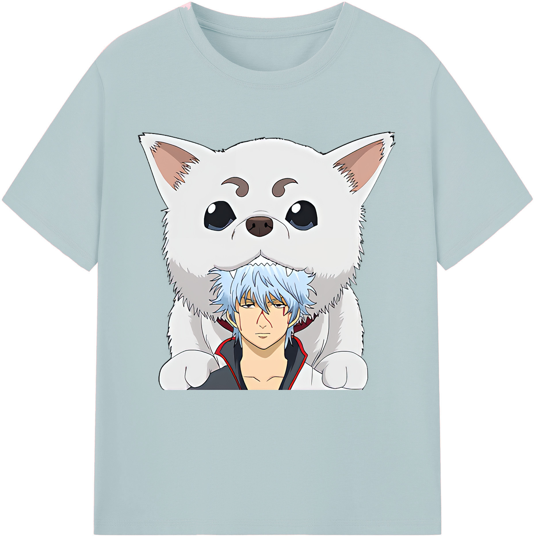 （画像用） ぎんたま 坂田銀時（さかたぎんとき） 神楽 志村新八（しむら しんぱち） GINTAMA Sakata Gintoki Kagura Shimura Shinpachi 綿100％半袖Tシャツ（フロントプリント）
